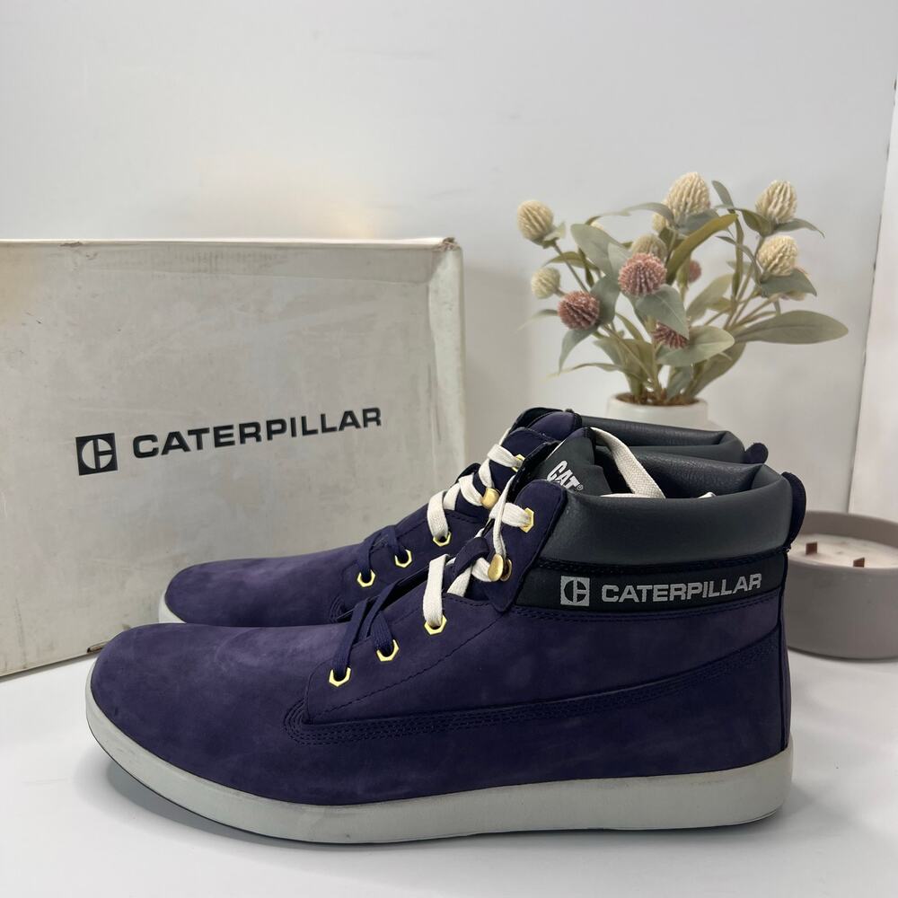 Caterpillar Poe Chukka Suede Leather Boot Evening Blue P717727 Men's 12 M NWD